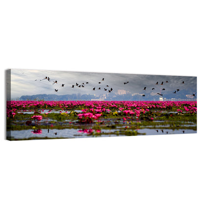 Red Lotus Lake Wall Art