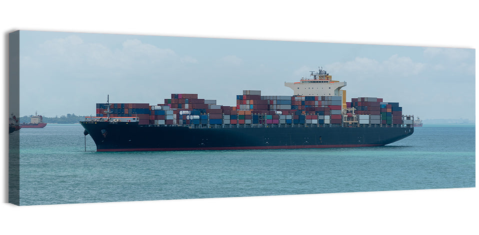 Harbor Container Ship at Sea Wall Art