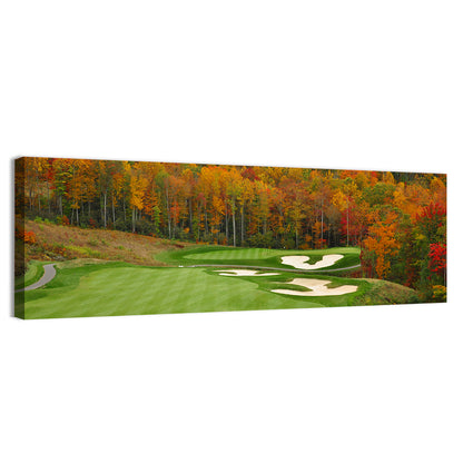 North Carolina Autumn Golf Course Wall Art