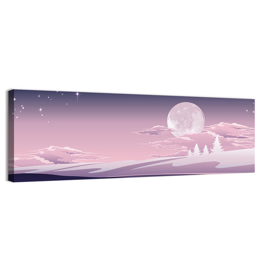 Winter Scene Illustration Wall Art