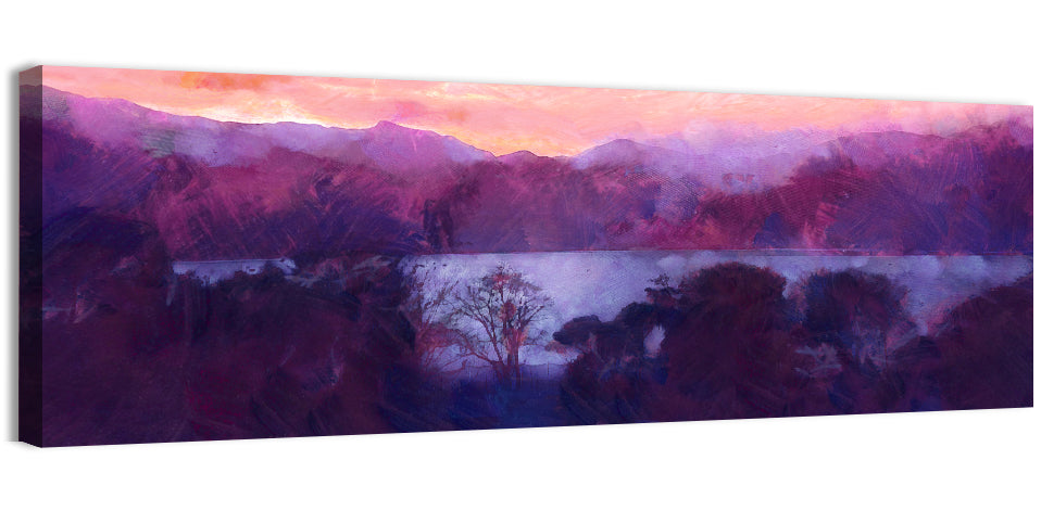 Forest Lake at Dusk Wall Art