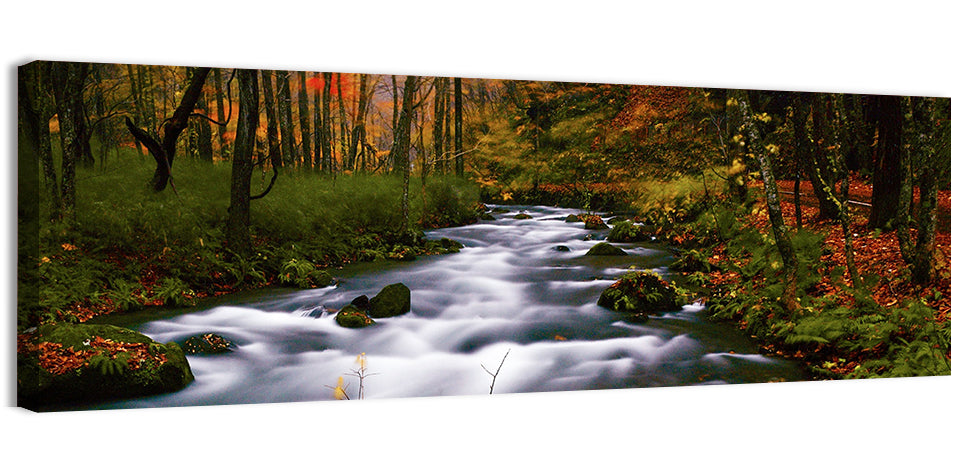 Autumn Forest Stream Wall Art