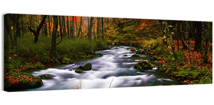 Autumn Forest Stream Wall Art