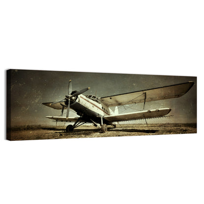 Vintage Military Biplane Wall Art