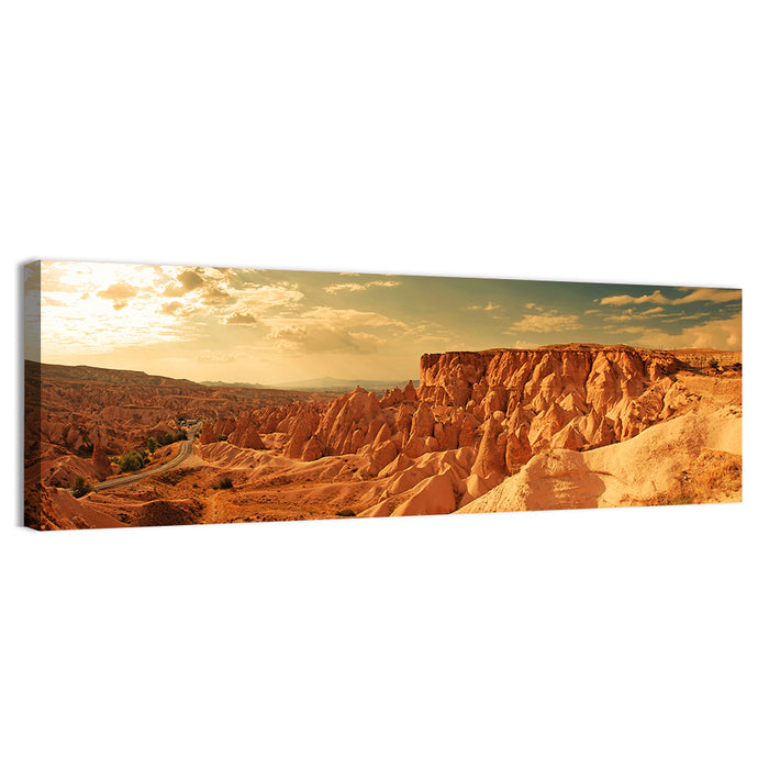 Cappadocia Sunset Valley Wall Art as a canvas print
