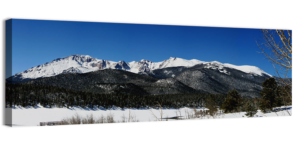 Pikes Peak Winter View Wall Art