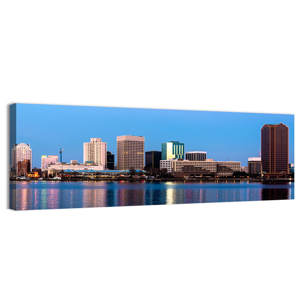 Norfolk Skyline at Twilight Wall Art