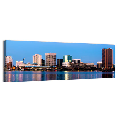 Norfolk Skyline at Twilight Wall Art
