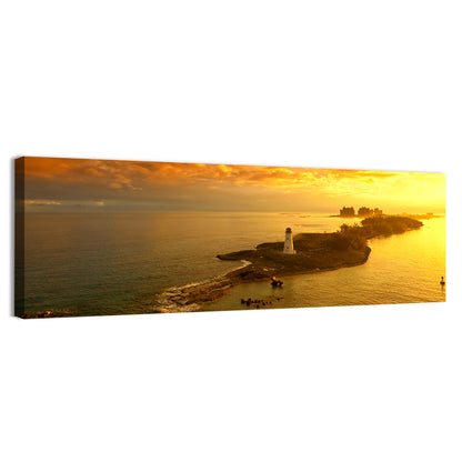 Nassau Lighthouse at Golden Hour Wall Art