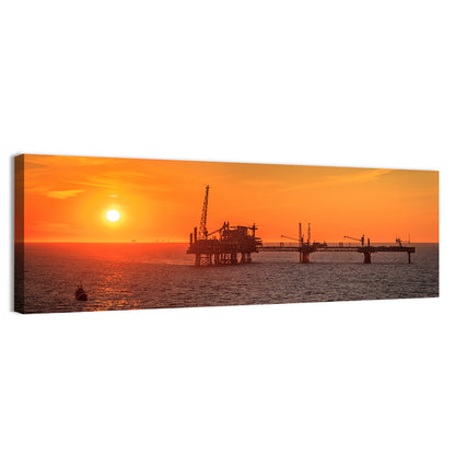 Denmark Oil Rig at Sunset Wall Art