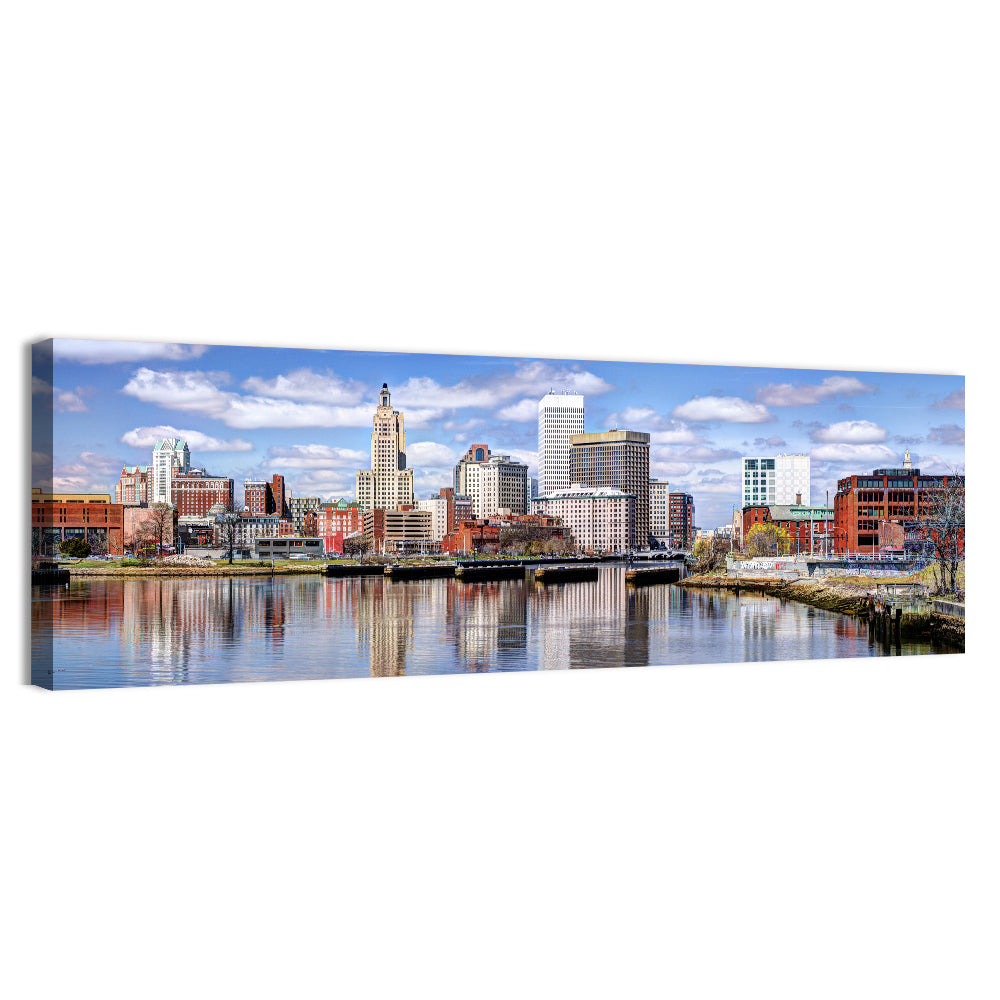 Providence Skyline Wall Art, canvas print, panoramic