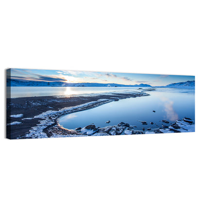 Lake Kleifarvatn Icy Shoreline Wall Art