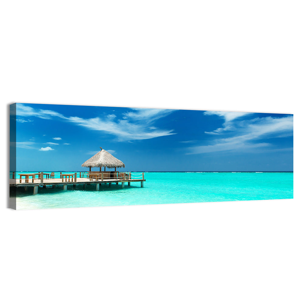 Thatched Beach Bar Pier Wall Art