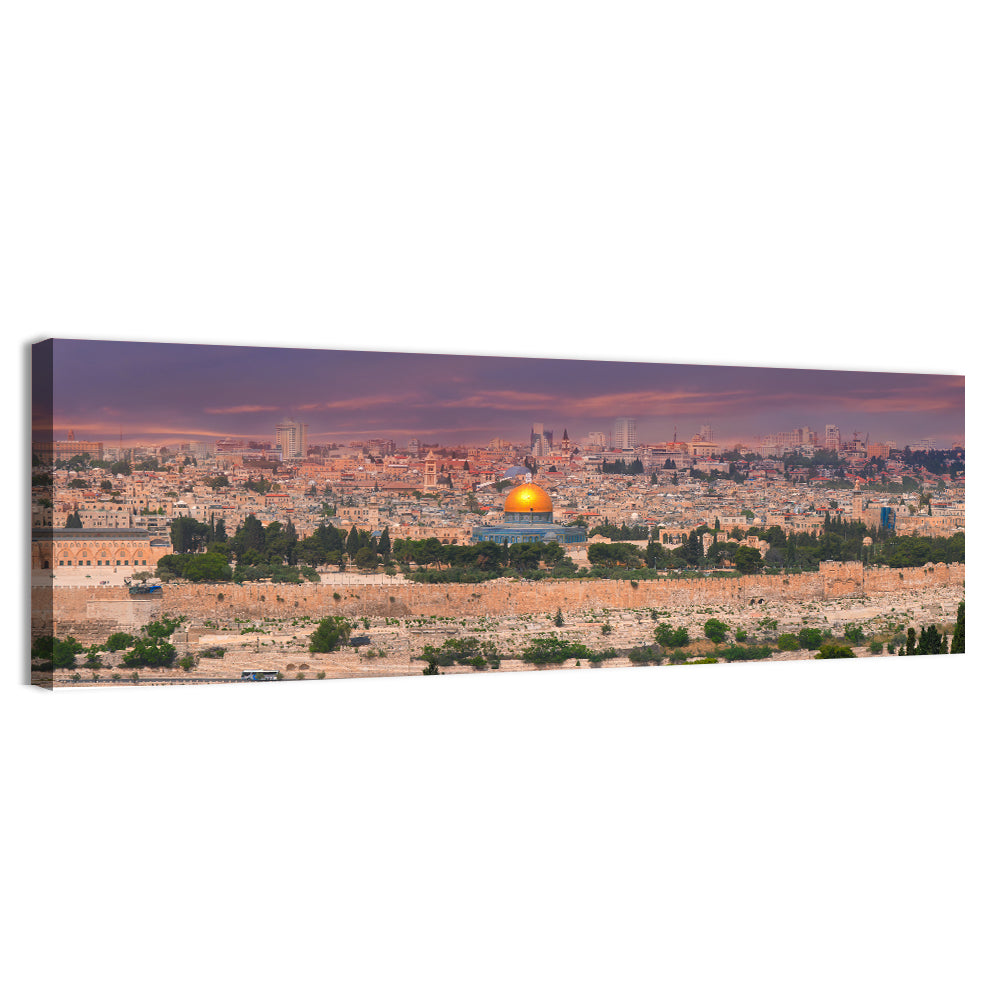 Jerusalem Golden Dome at Dusk Wall Art