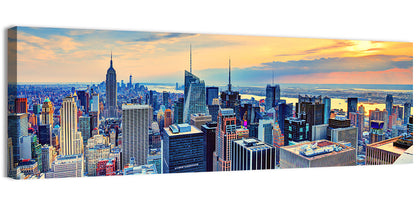 Midtown Manhattan Skyline at Dusk Wall Art