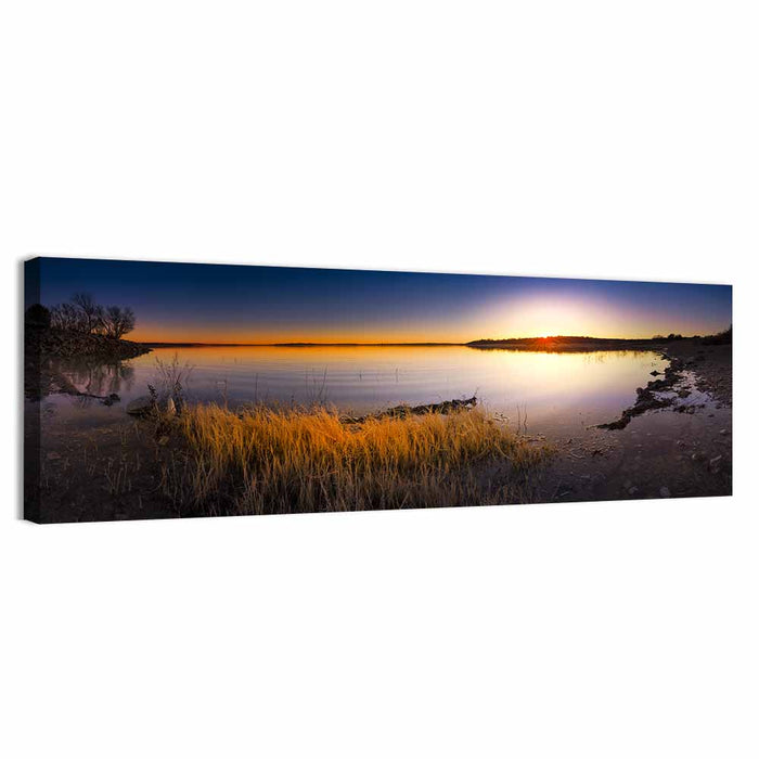 Benbrook Lake Sunset Wall Art as a canvas print