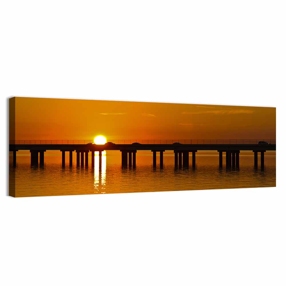 Lake Pontchartrain Causeway Sunset Wall Art