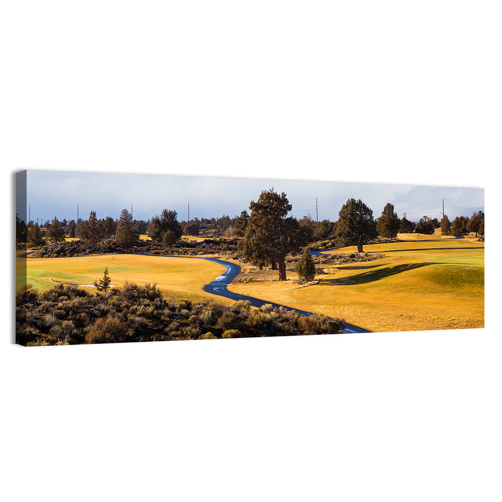 Central Oregon Golf Course with Winding Path Wall Art