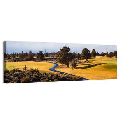 Central Oregon Golf Course with Winding Path Wall Art