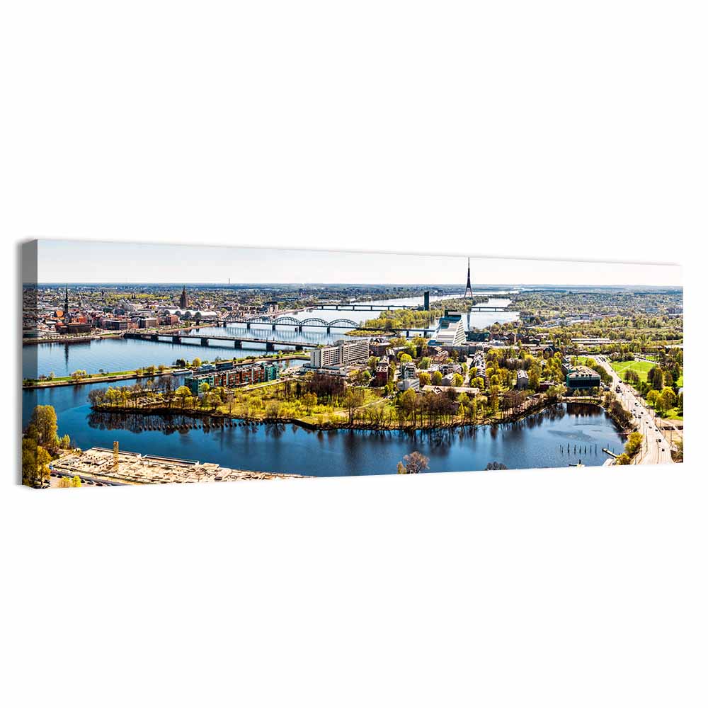 Riga Daugava River View Wall Art