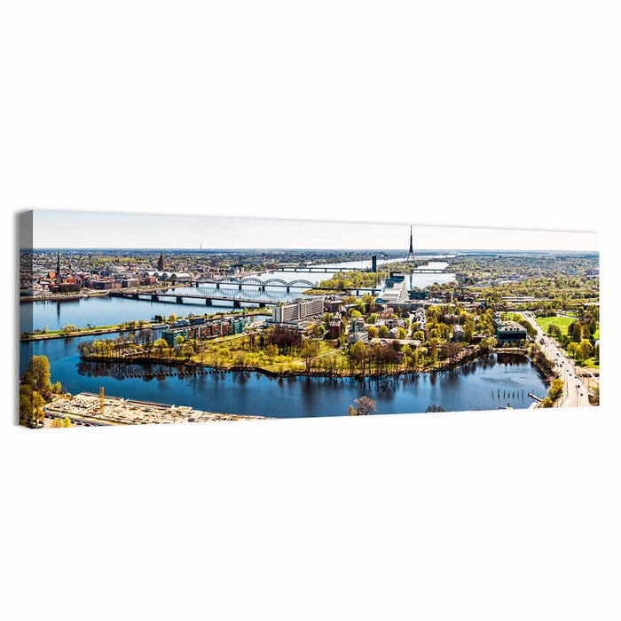 Riga Daugava River View Wall Art as a canvas print