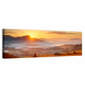 Foggy Mountain Village Wall Art