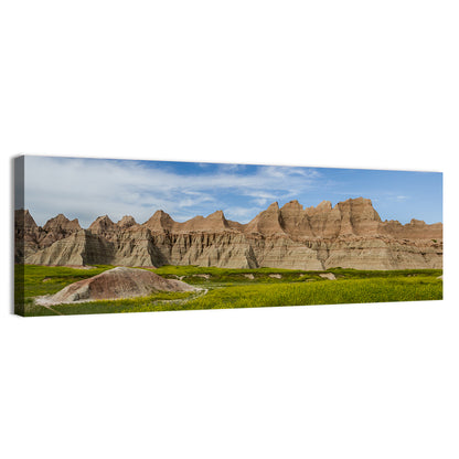 Badlands Meadow and Rock Formations Wall Art