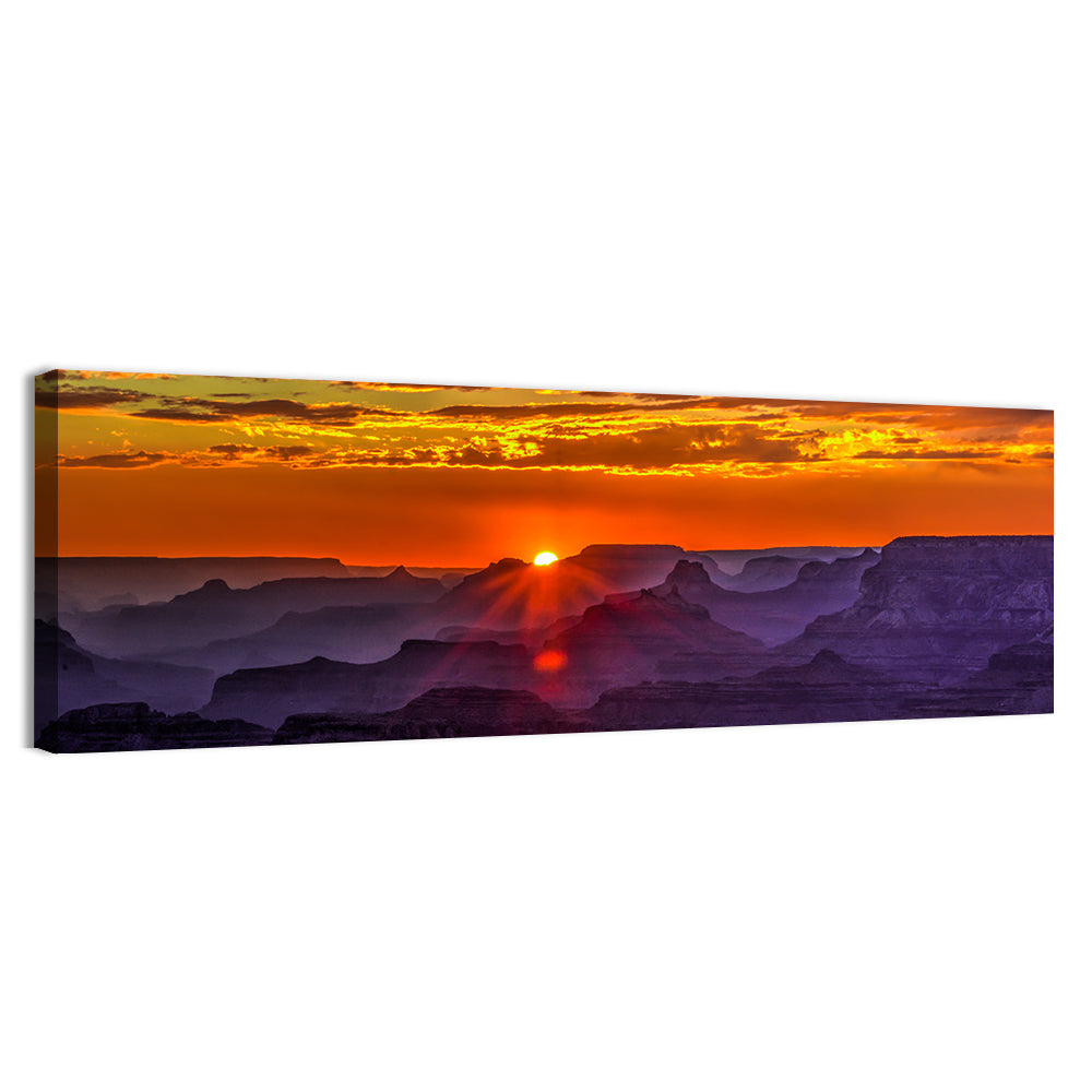 Lipan Point Sunset Sunburst Wall Art