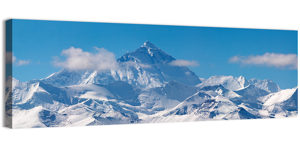 Mount Everest Snow Ridge Wall Art, canvas print, panoramic