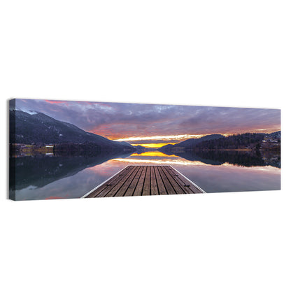 Fuschlsee Pier at Sunset Wall Art