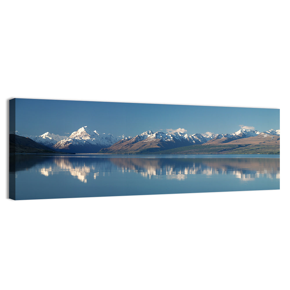 Mount Cook Reflection Over Lake Pukaki Wall Art