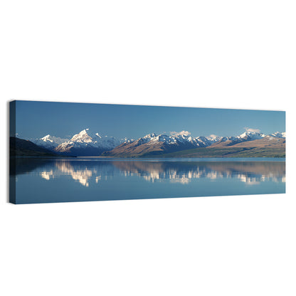 Mount Cook Reflection Over Lake Pukaki Wall Art