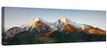 Sunlit Snow Capped Peaks Wall Art