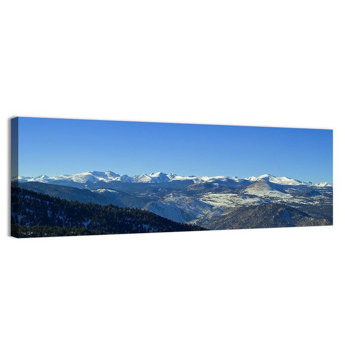 Snow-dusted Colorado Rockies Wall Art as a canvas print