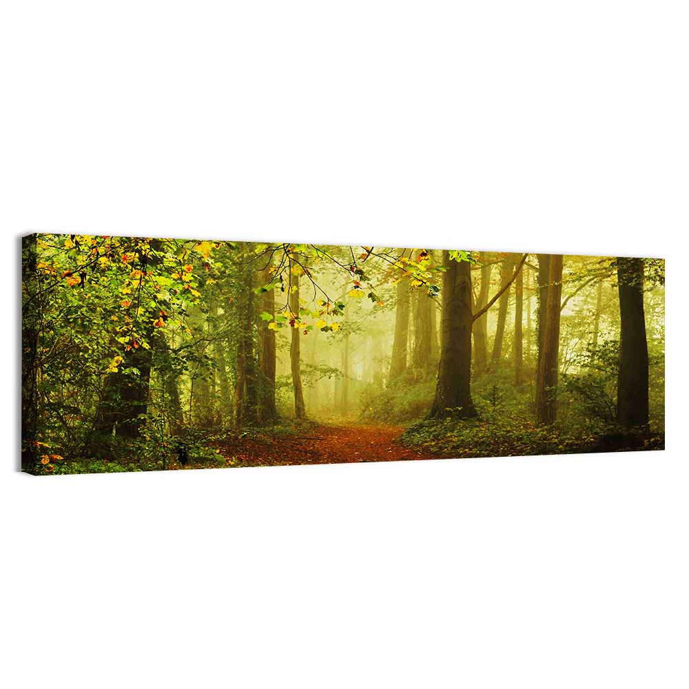 Smoggy Forest Wall Art, canvas print, panoramic