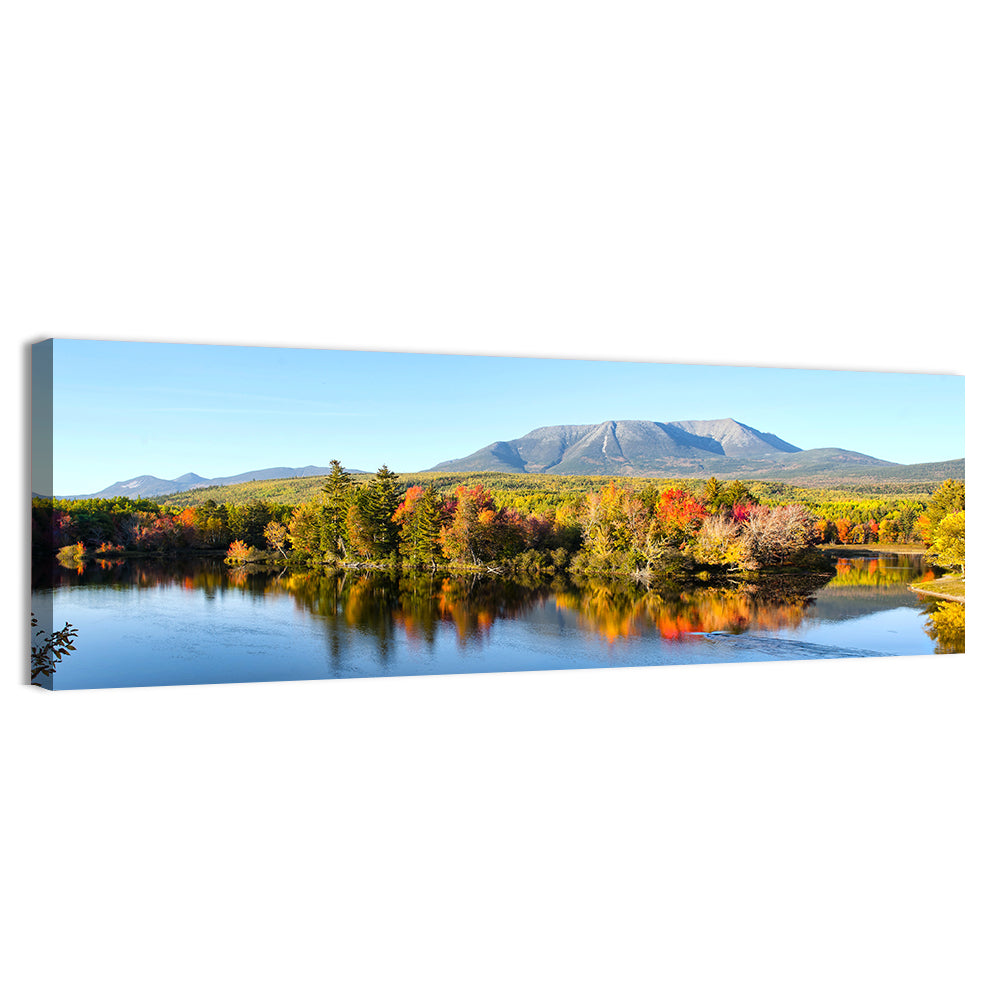 Mount Katahdin Autumn Reflection Wall Art