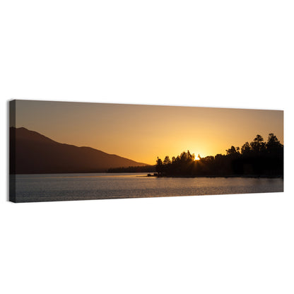 Lake Brunner Golden Sunset Wall Art