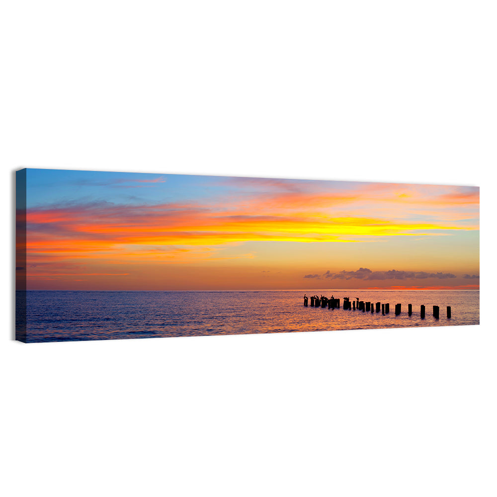 Naples Pier at Sunset Wall Art