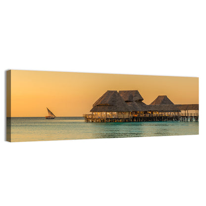 The Rock Restaurant Sunset Wall Art