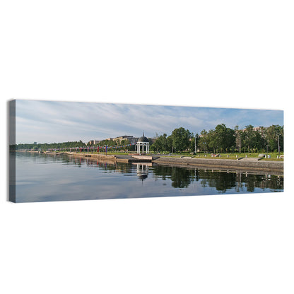 Lake Onega Promenade with Gazebo Wall Art