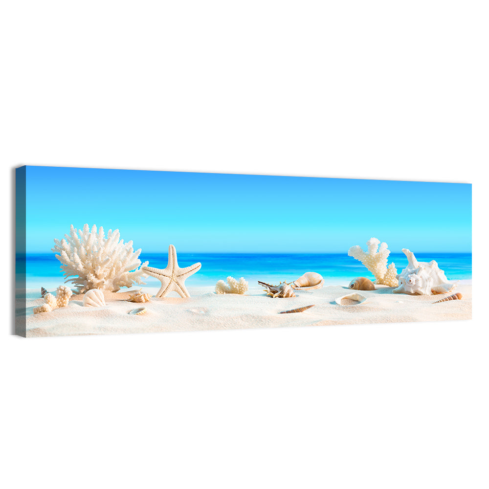 Seashells on Turquoise Shore Wall Art