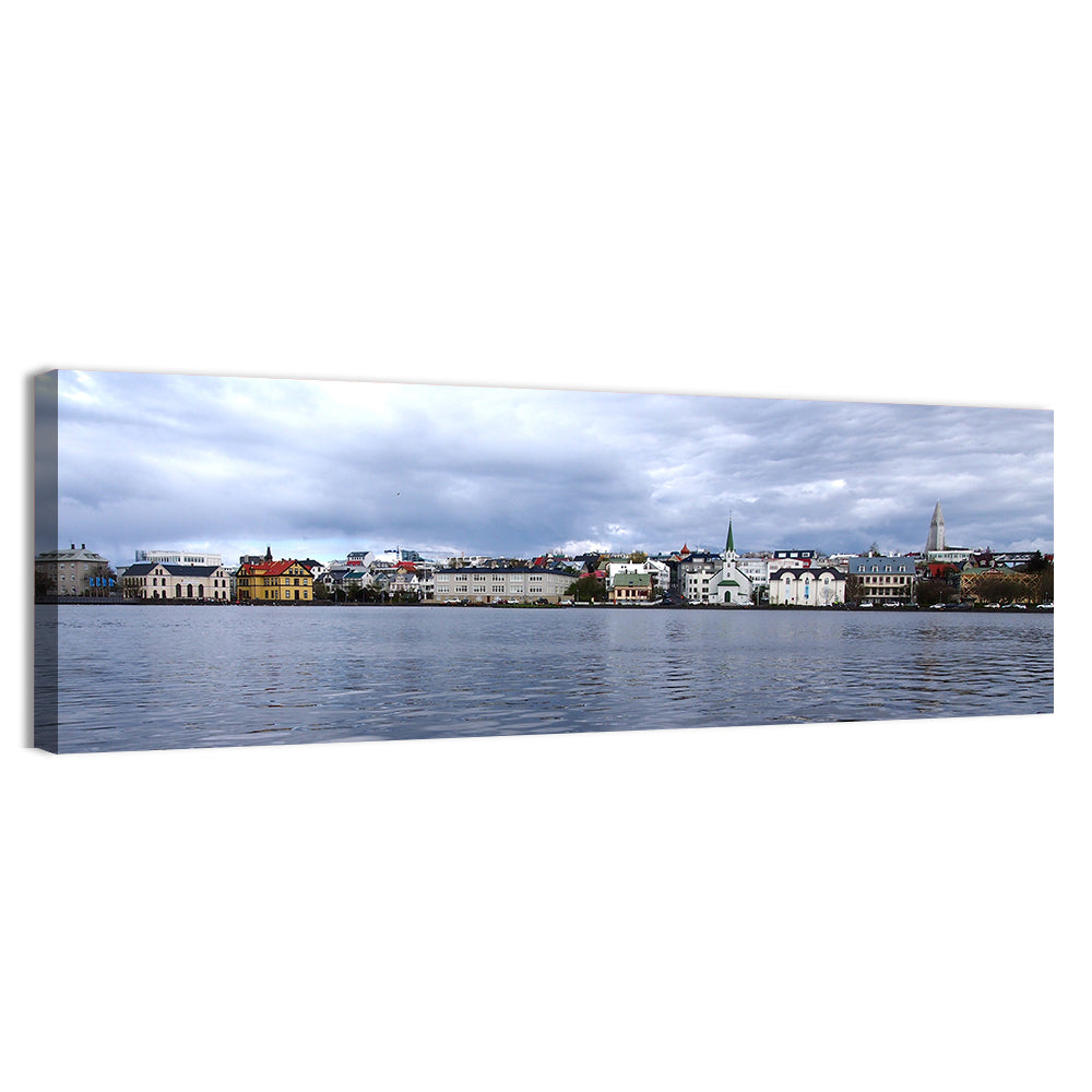 Tjörnin Reykjavik Skyline Wall Art