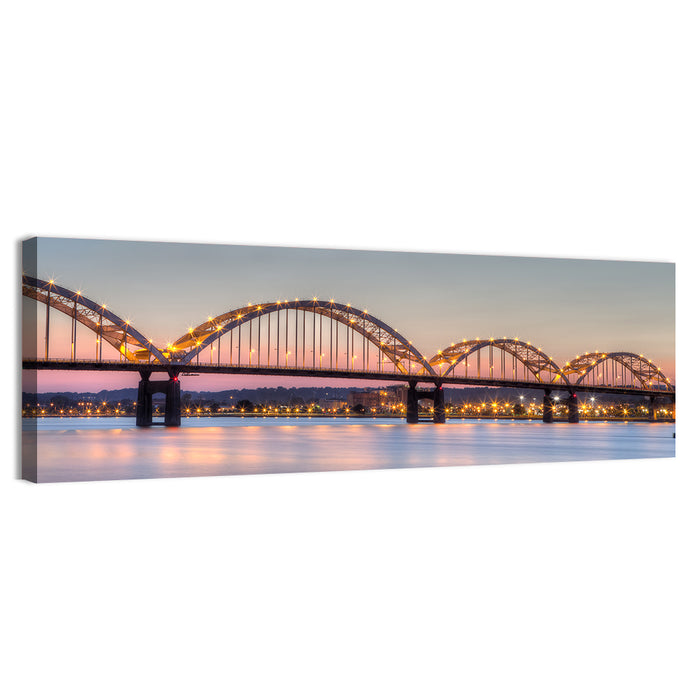 Centennial Bridge at Twilight Wall Art as a canvas print