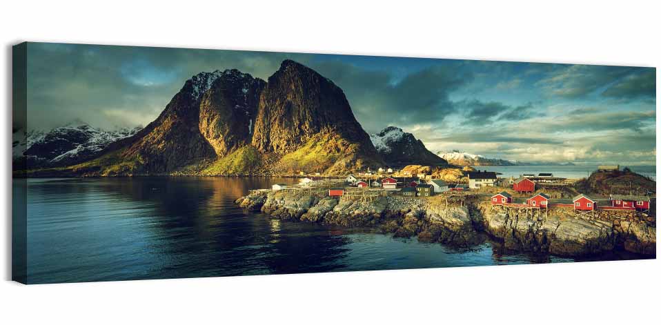 Reine Red Fishing Huts Wall Art