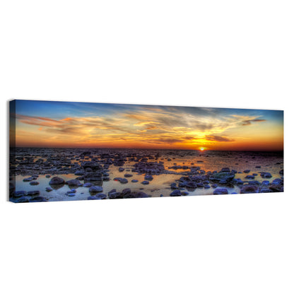 Sea Stones at Sunset Wall Art