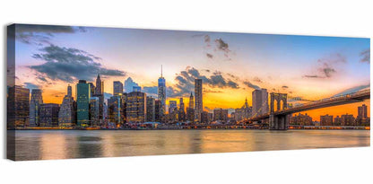 Manhattan Skyline with Brooklyn Bridge Wall Art