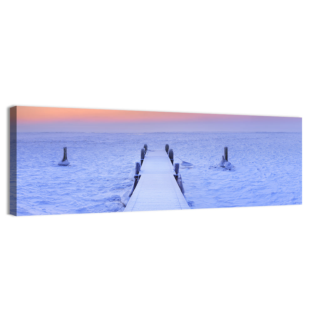 Frosted Jetty at Sunrise Wall Art