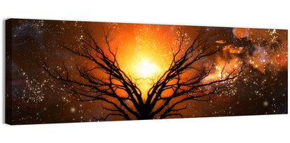 Haunted Tree Under Nebula Wall Art