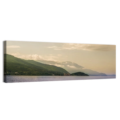 Ohrid Lakeshore Mountain View Wall Art