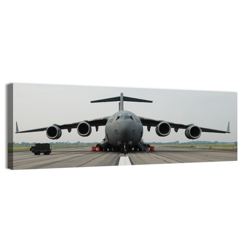 C-130 on Runway Wall Art
